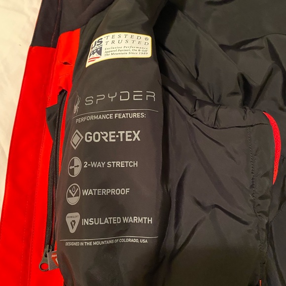Spyder Men’s insulated/Gore-Tex jacket, pant & Gloves full match set - Picture 6 of 11
